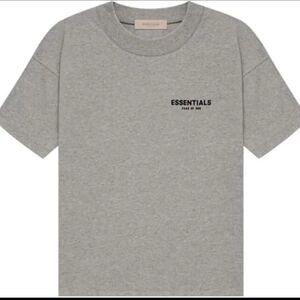 NWT FEAR OF GOD ESSENTIALS T-SHIRT SS22 "Dark Oatmeal" AUTHENTIC (SIZE M)